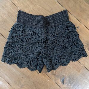 Paradise Black Lace Shorts